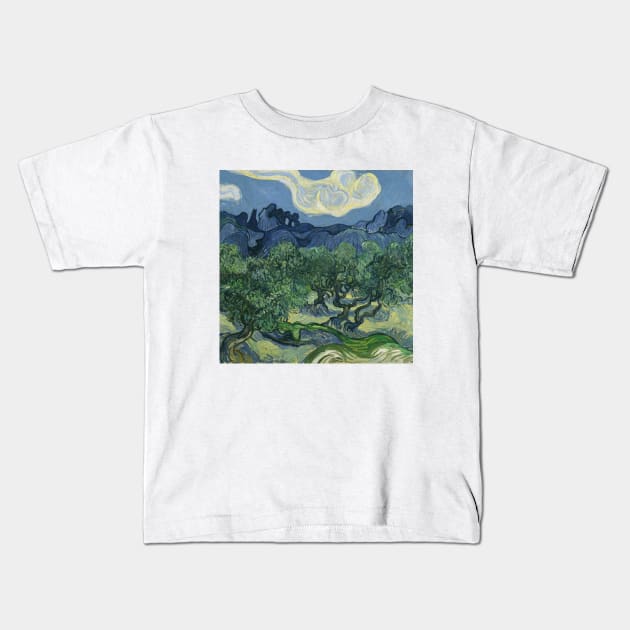 Vincent Van Gogh- Olive Trees Kids T-Shirt by SybaDesign